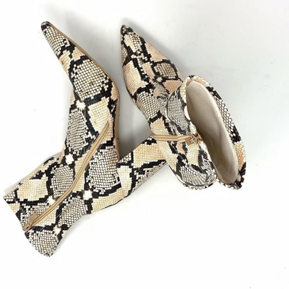 Snake Print Booties